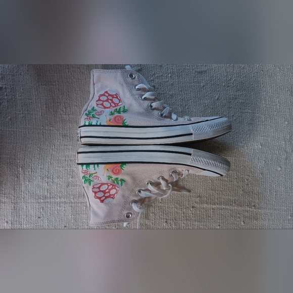 Converse Light Pink High-Top Sneakers - Picture 5 of 8